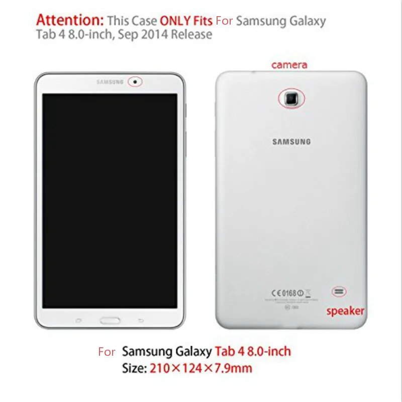 【YIYANGMAOYI111】Case For Samsung Galaxy Tab 4 8.0 SM-T330 SM-T331 T335 T337 360 Full Protective Soft Cover Clear Back Slim Cases. 