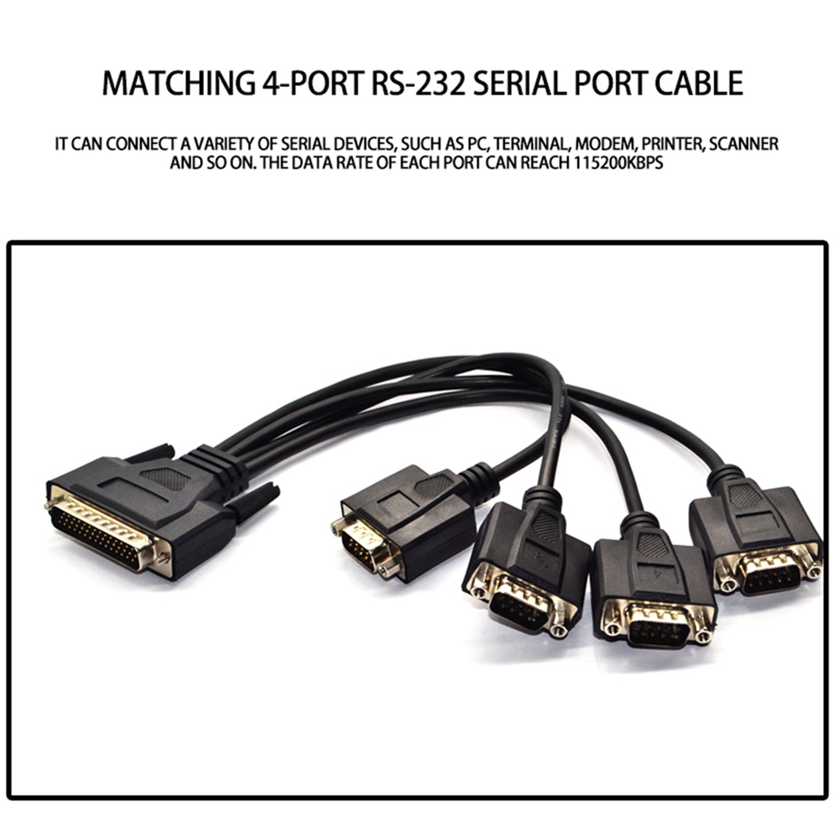2X PCI-E Serial Port Card Pcie to 4 Serial Port RS232 9-Pin Industrial Control 4-Port Expansion Card AX99100 with Cable. 
