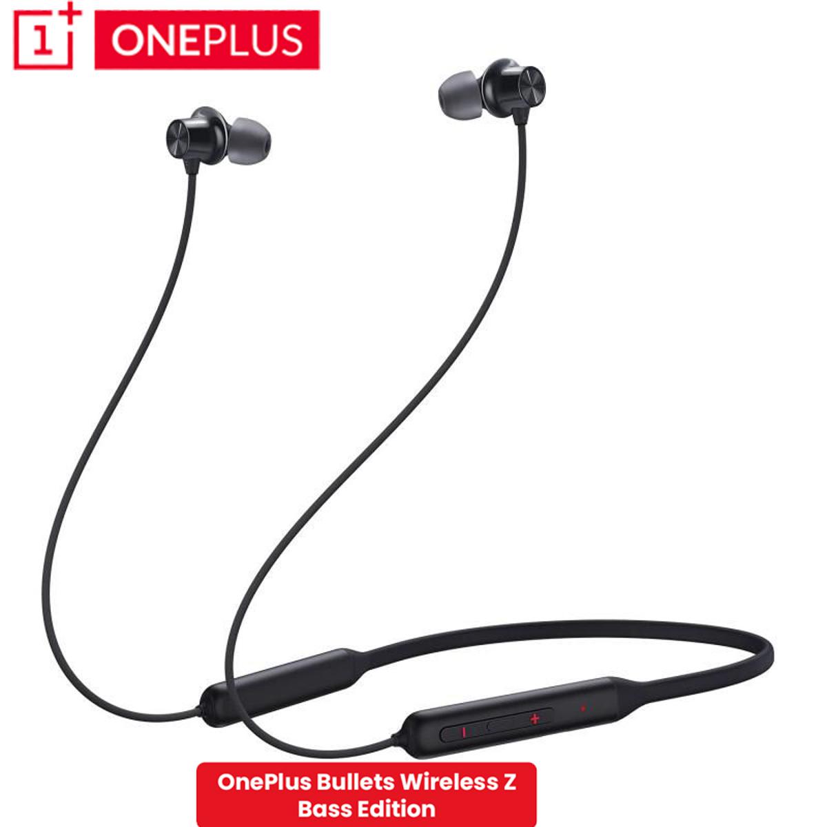 OnePlus Bullets Wireless Z Bass Edition in-Ear Bluetooth Earphones with Microphone. 