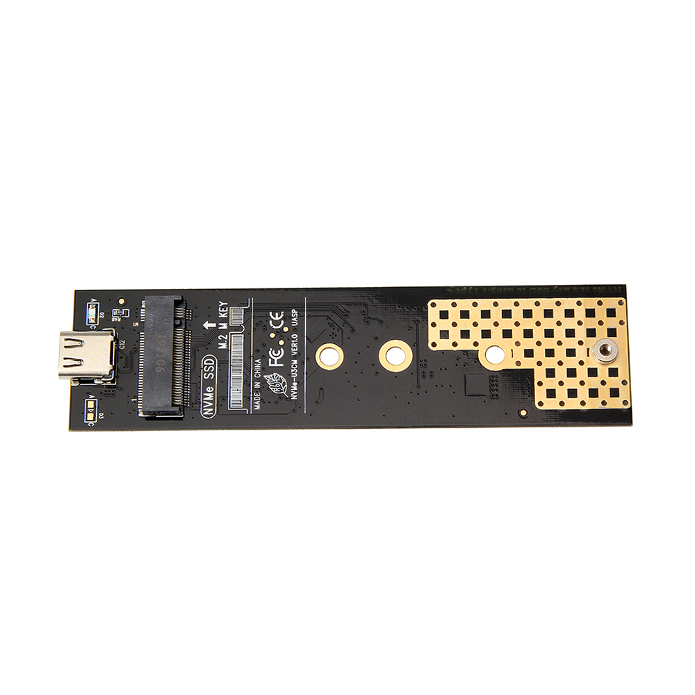 M.2 NVMe SSD Case NVME SSD Enclosure Type-C Interface M.2 NVMe Hard Disk Case Aluminum Alloy External Hard Drive Case with Cable. 