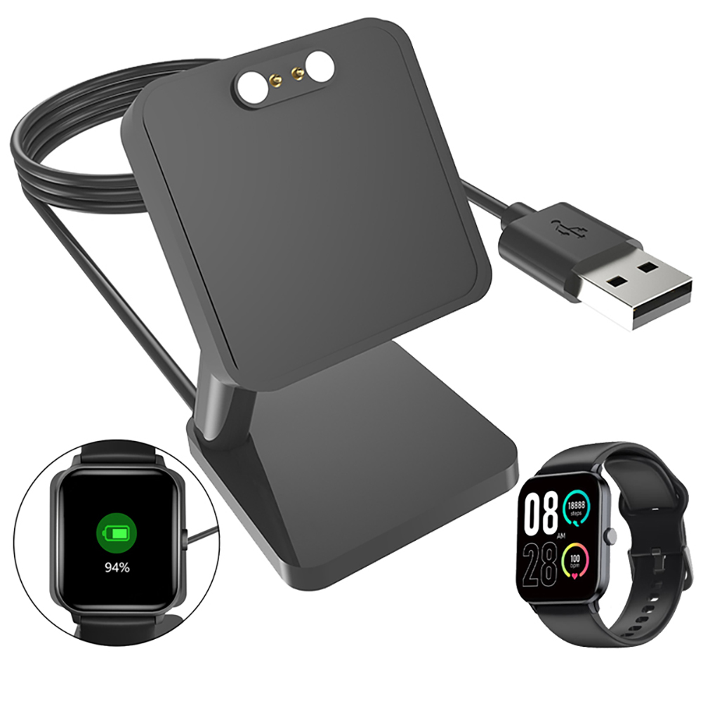 Smart Watch Charging Bracket Watch Charger USB Cable Lightweight Watch Charger Stable Dock Bracket Portable Charging Desktop Holder Compatible For QCY Watch GTC WA22GTCA. 