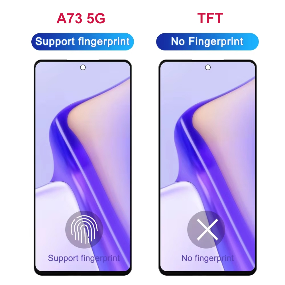 AMOLED Screen for Samsung Galaxy A73 5G A736 A736B Lcd Display Touch Screen with Frame for Samsung A73 5G Replacement. 
