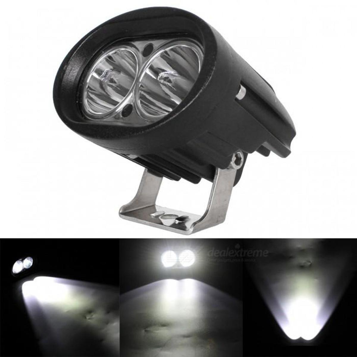 Bikers World White 2Pcs 20W 3200 Lm Bike Fog Lights Projector Lamp Spot Beam Drl For All Bikes