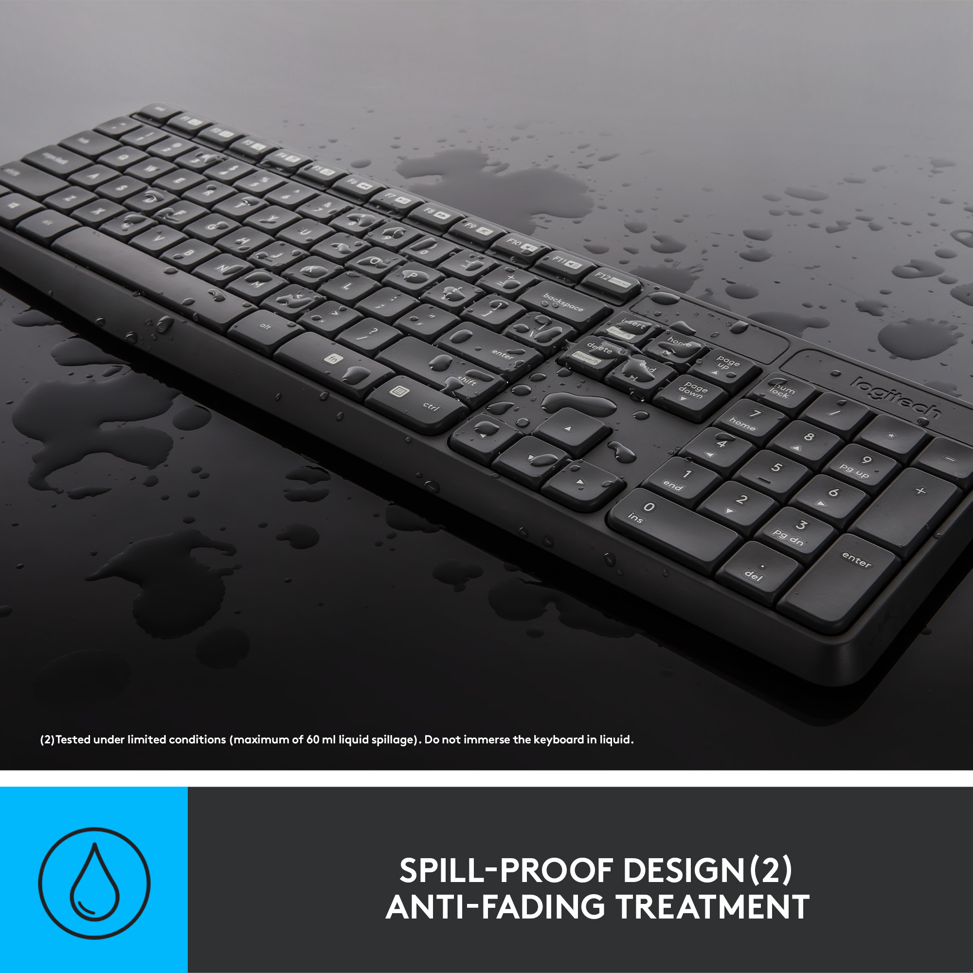Logitech MK235 Wireless Keyboard and Mouse Combo for Windows, 2.4 GHz Wireless Unifying USB Receiver, 15 FN Keys, Long Battery Life, Compatible with PC, Laptop. 