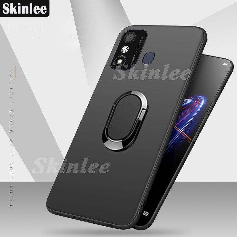 Phone Case Itel P17 Pro Back Cover Ring Holder Car Magnetic Holder Silicone Casing for ITEL P17 Pro Cover Cases