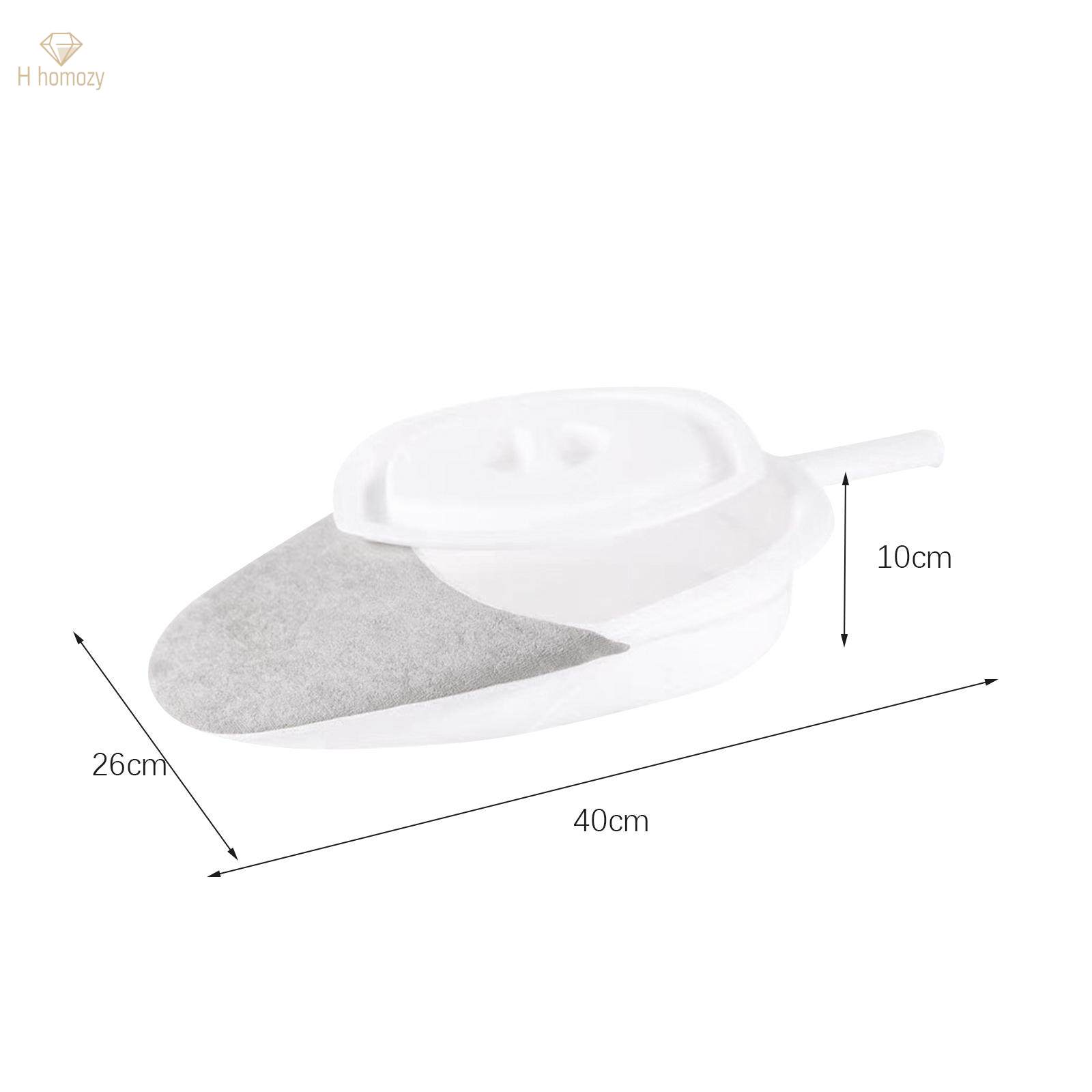Portable Bedpan with Handle Durable Home Use Smooth Bed Pans for Elderly Men. 
