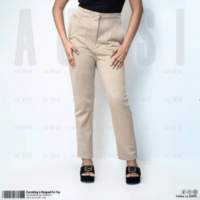 ZARA High Waist Formal Pant made by Spandex Knit Twill Fabric - Easy To  maintain