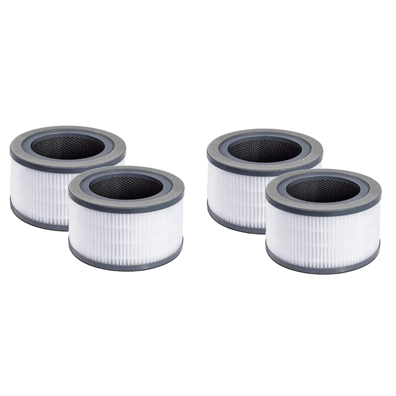4 Pcs Air Purifier Replacement Filter for Vista 200 Air Purifier,3 in 1 Efficiency Activated Carbon HEPA Filter