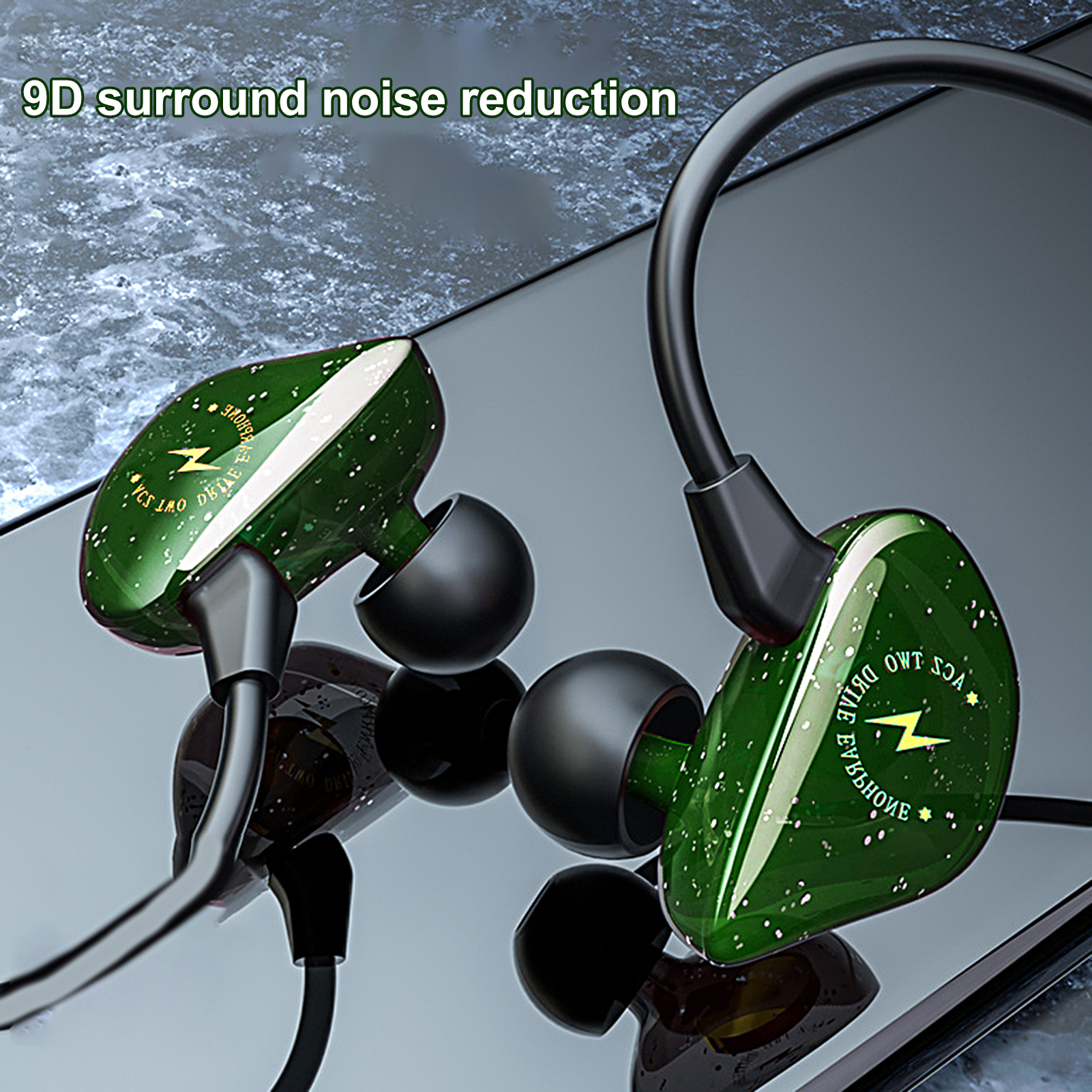 Earphone Intelligent Noise Reduction Universal Noise Cancelling Earphone. 