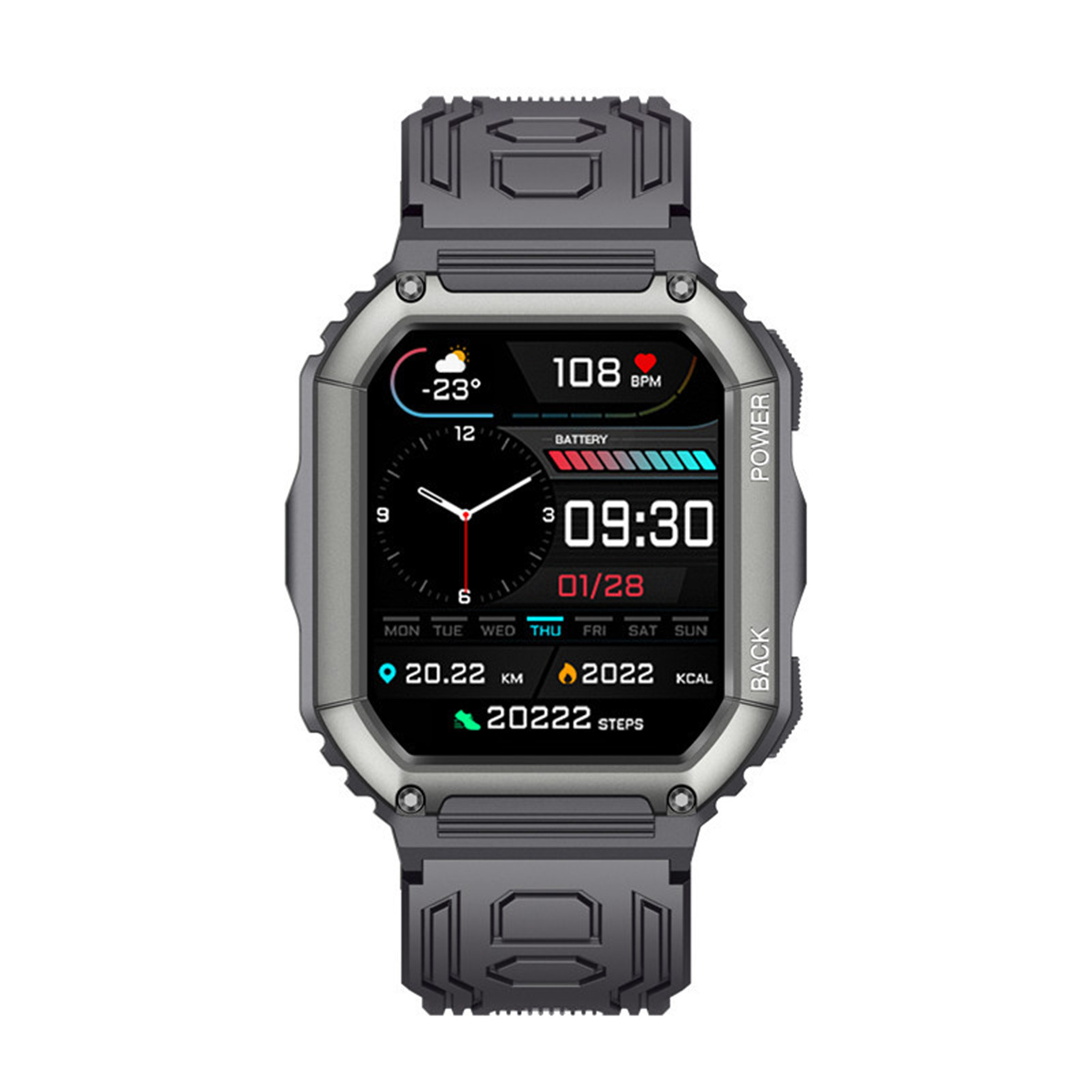 KR06 Dafit Sports Smart Watch Large Screen Multifunctional Low Power Consumption More Than 123 Sport Modes Electronic Watch Daily Life. 