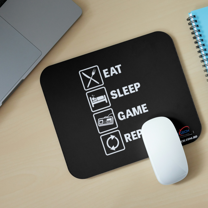 Eat Sleep Game Repeat Custom Design Mouse Pad (Gaming, Office Use and Gift Mouse Pad BD)