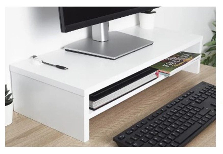 Monitor Stand - 2 Tier Computer Monitor Shelf Wood Desktop Stand For Laptop Computer Desk Organization Desktop Monitor Stand - Wood Monitor Stand. 