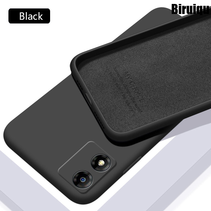 Biruiqu For Motorola Moto E13 Case Liquid Silicone Soft Gel Rubber Shockproof Cover