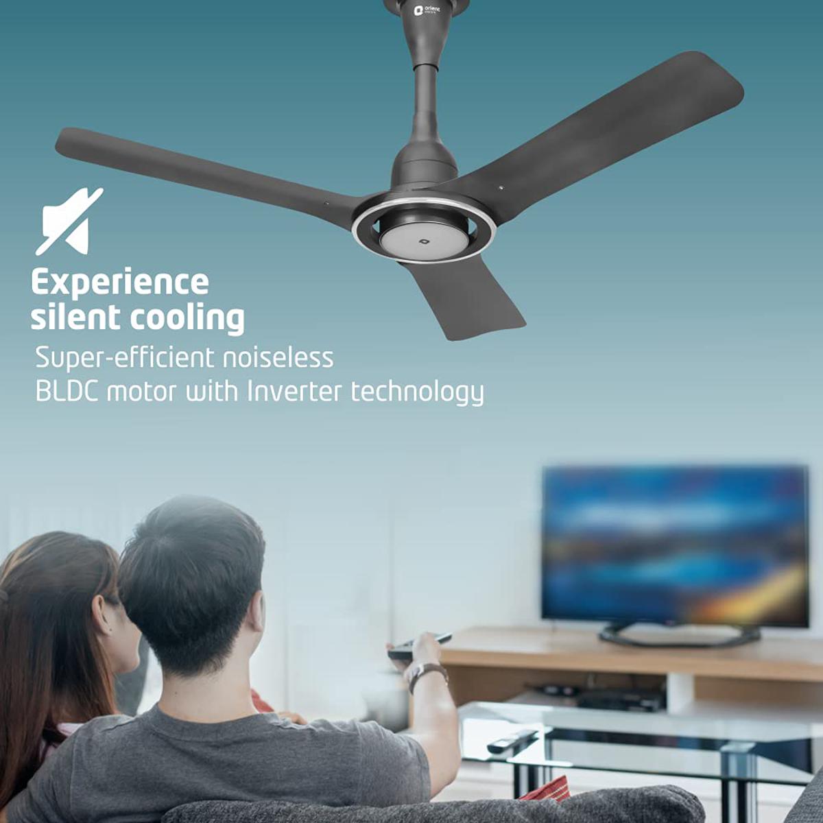 Orient i-Float 1200MM / 48" Inverter Technology  BLDC Motor Ceiling Fan (Space Grey) | Made in India