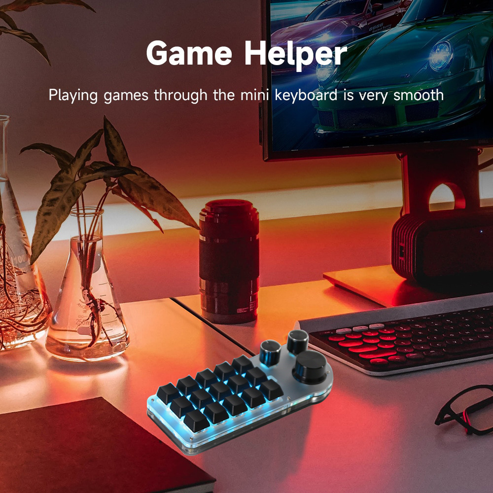Mechanical Keyboard Bluetooth 5.0 Gaming Keyboard RGB 15/12/6 Custom Keypad Hotswap Macropad Knob Keyboard for Gaming Photoshop. 