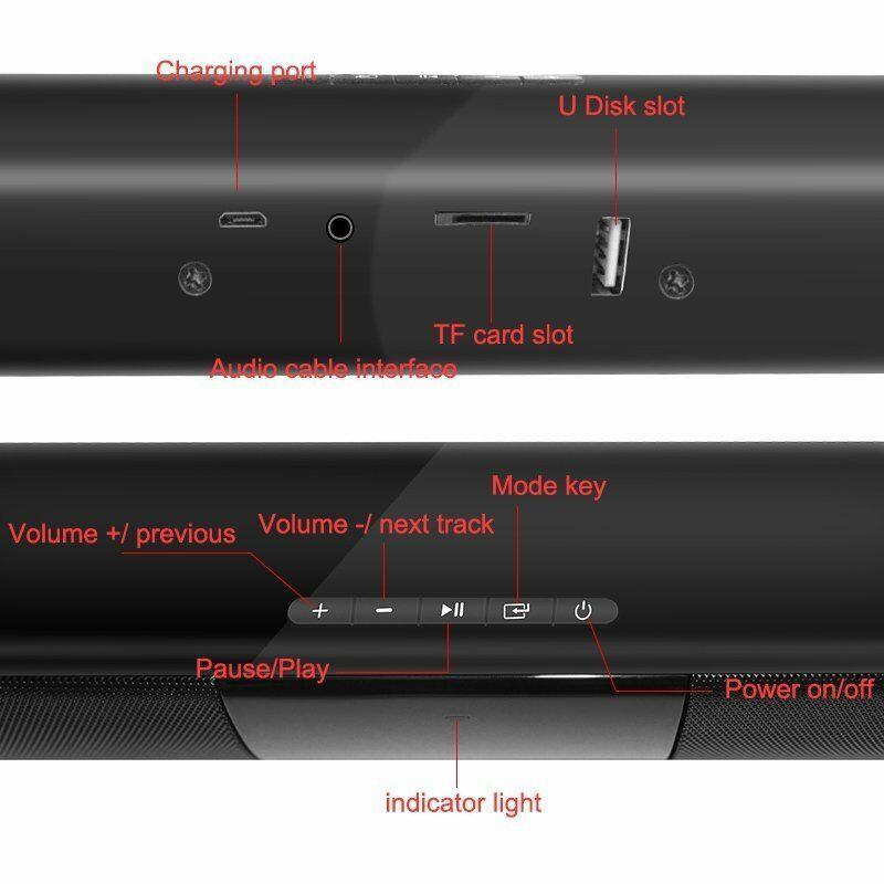 40W Wireless Bluetooth Speaker TV Computer Echo Wall Remote Control Soundbar Portable Radio Home Subwoofer Stereo HiFi Soundbox. 