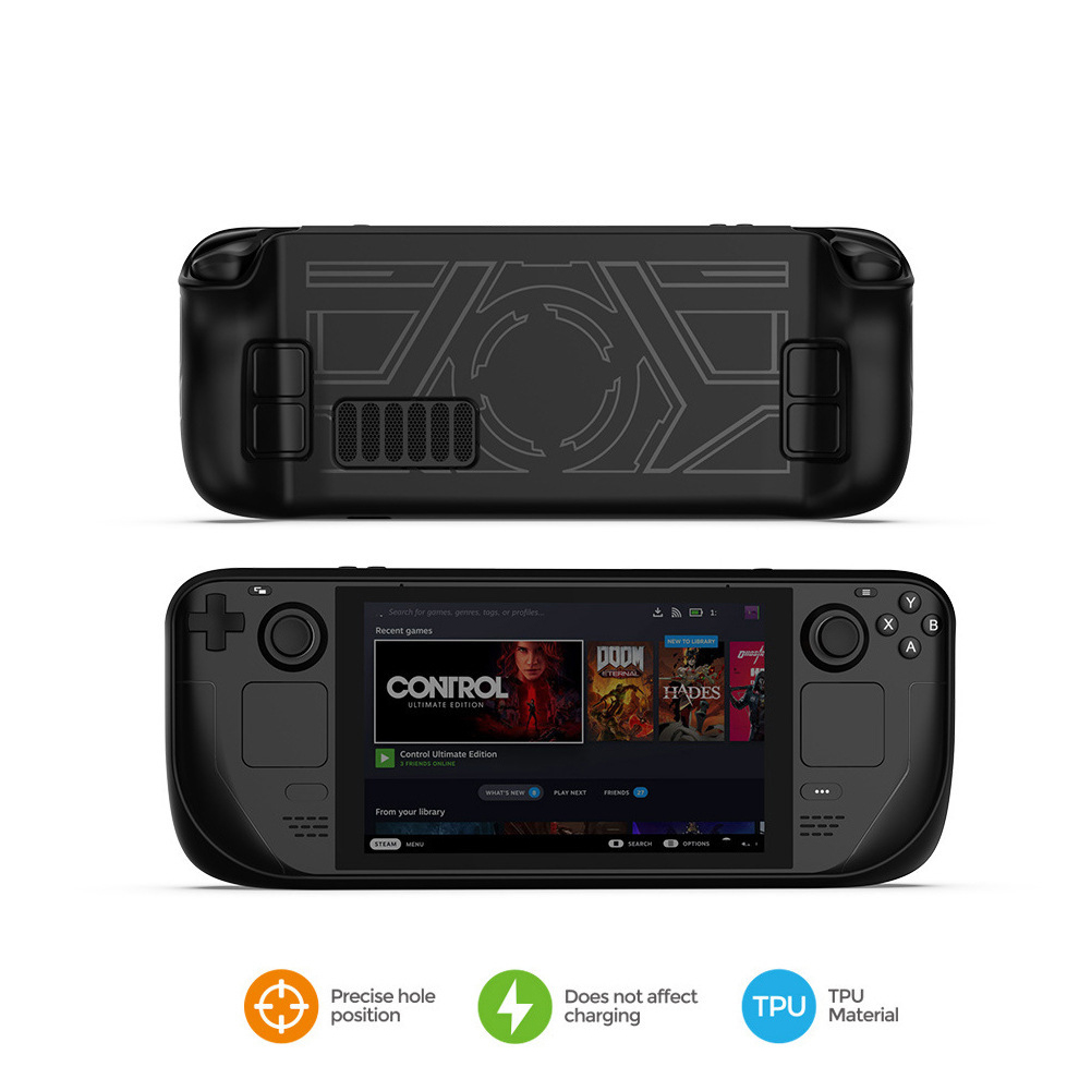 Coodio Soft Silicone Shell Shockproof Non-slip Protective Cover Compatible For Steam Deck Game Console Ty-2830. 
