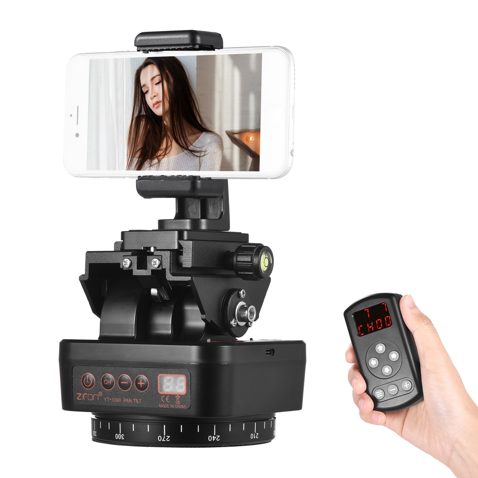 ZIFON YT 000 2.4G Wireless Control Automatic Tripod Head 360 Degree Rotatable Motorized Panoramic Head. 