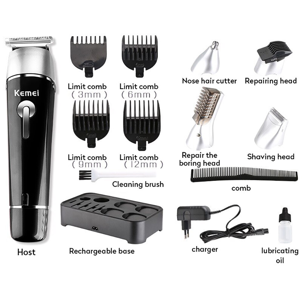Kemei KM-1015 Professional 10 in 1 Super Grooming Kit Shaver Trimmer for Men-14.jpg