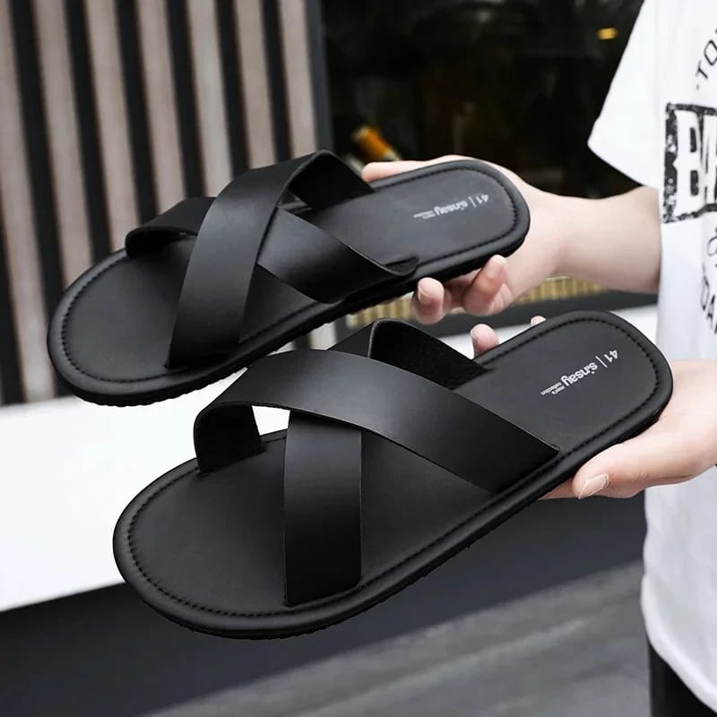New Collection Black Color Sandal For Men S34