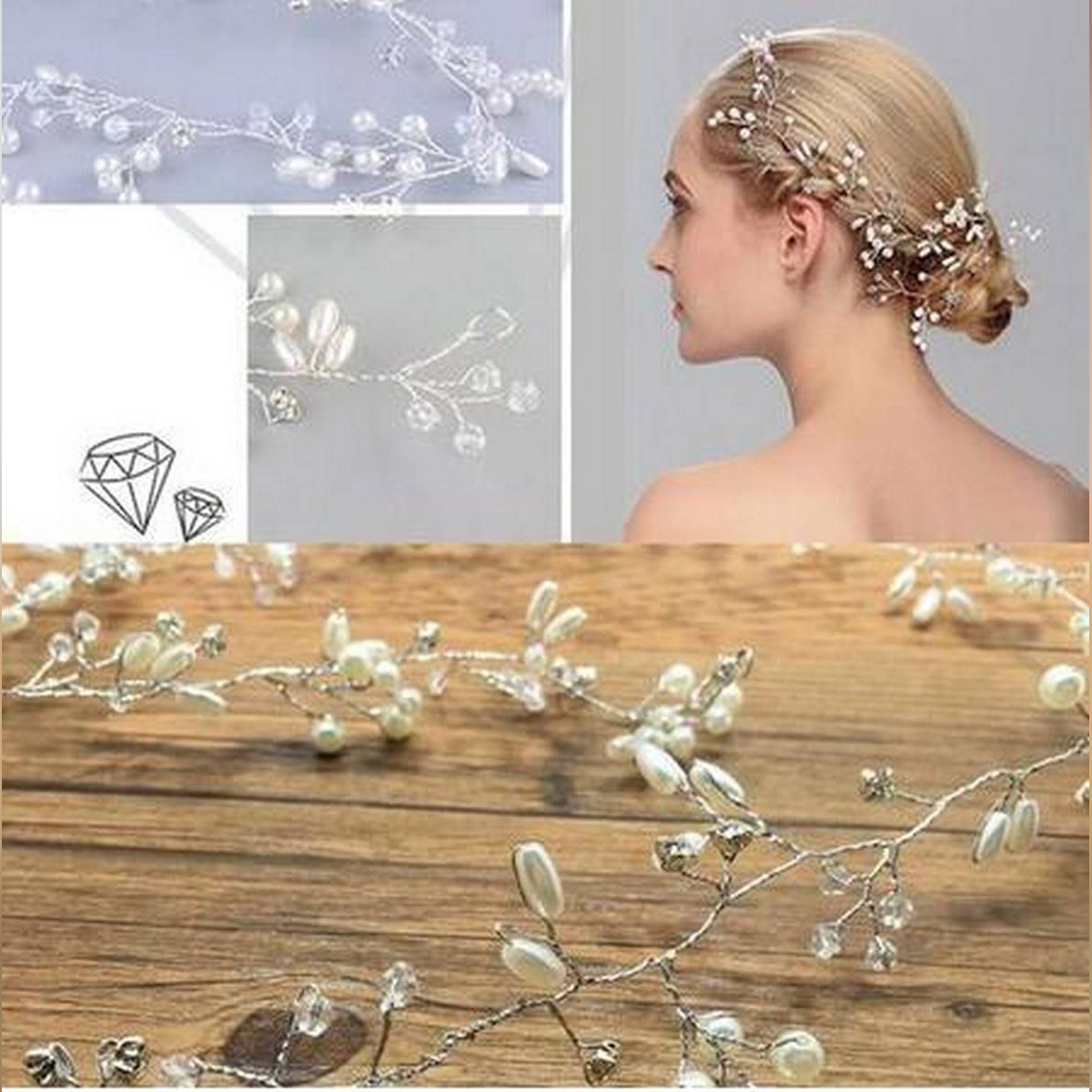 Bridal Accessories Faux Pearl Rhinestones Hair Vine Headband Wedding Headpiece: Buy Online at Best Prices in Bangladesh Bridal Accessories Faux Pearl Rhinestones Hair Vine Headband Wedding Headpiece: Buy Online at Best Prices in Bangladesh
