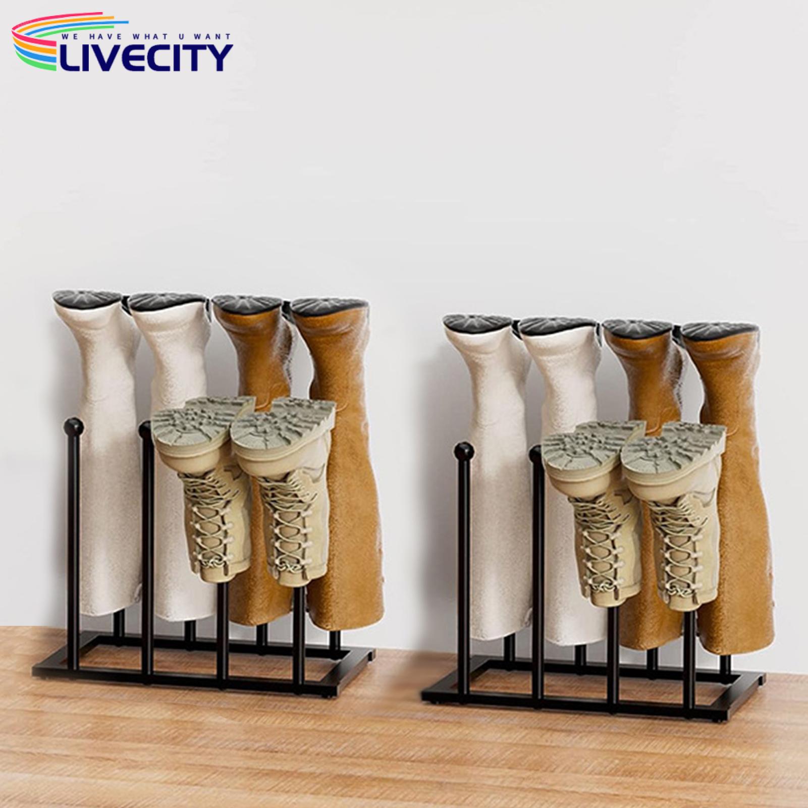 Compact Shoe Storage Vertical Metal Boot Rack Free Standing Shoe Drying Stand for Wader Tall Boots Cowboy Boots Multifunctional Shoes Organizer for Dorm Room Closet Entryway Bedroom for Closets. 