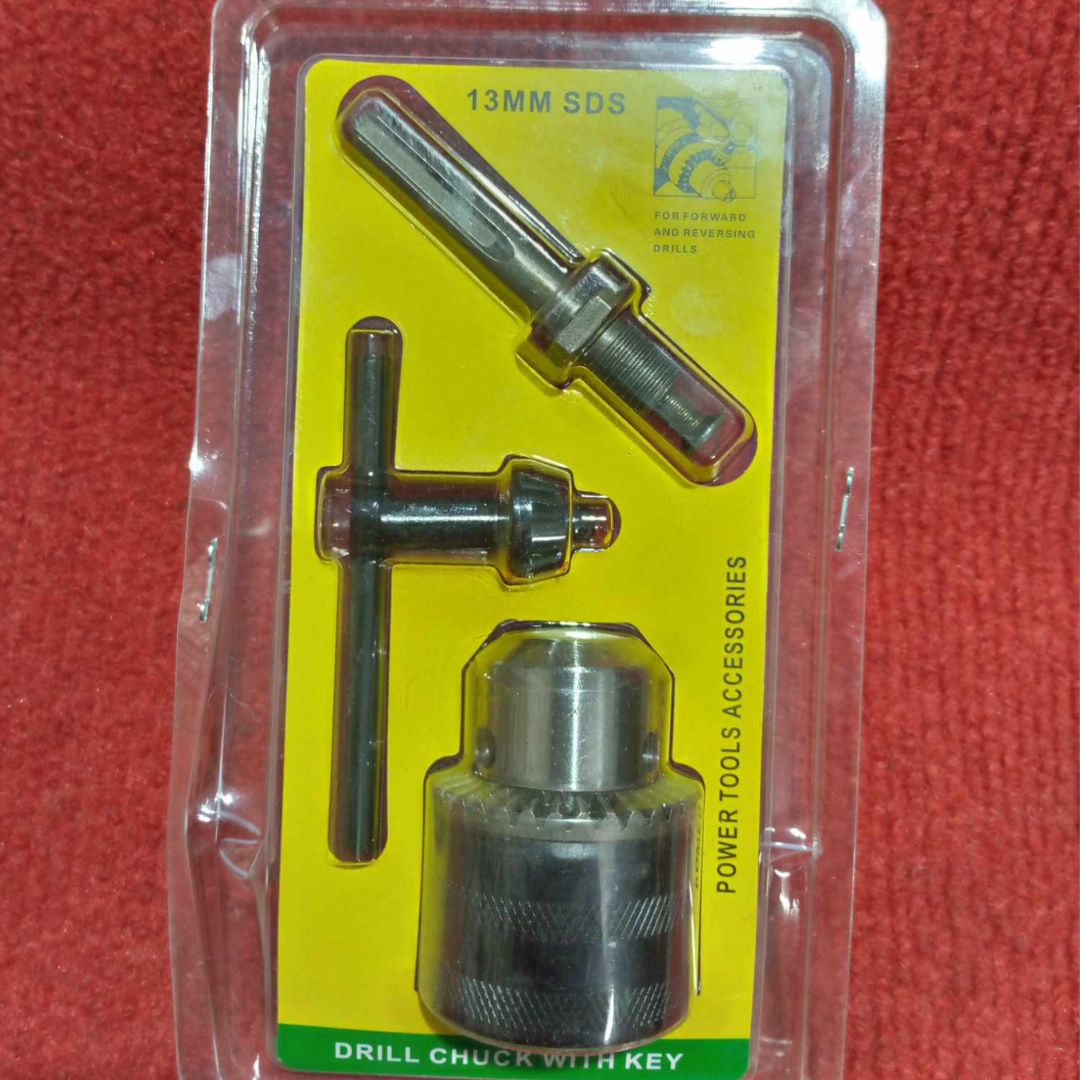 Rotary Hammer Drill Chuck Adapter 1.5-13mm 1/2" 20UNF Thread With SDS Plus Quick Change Drill Chuck Adapter SDS Plus Shank With Wrench Chuck Key Drills & Drivers. 