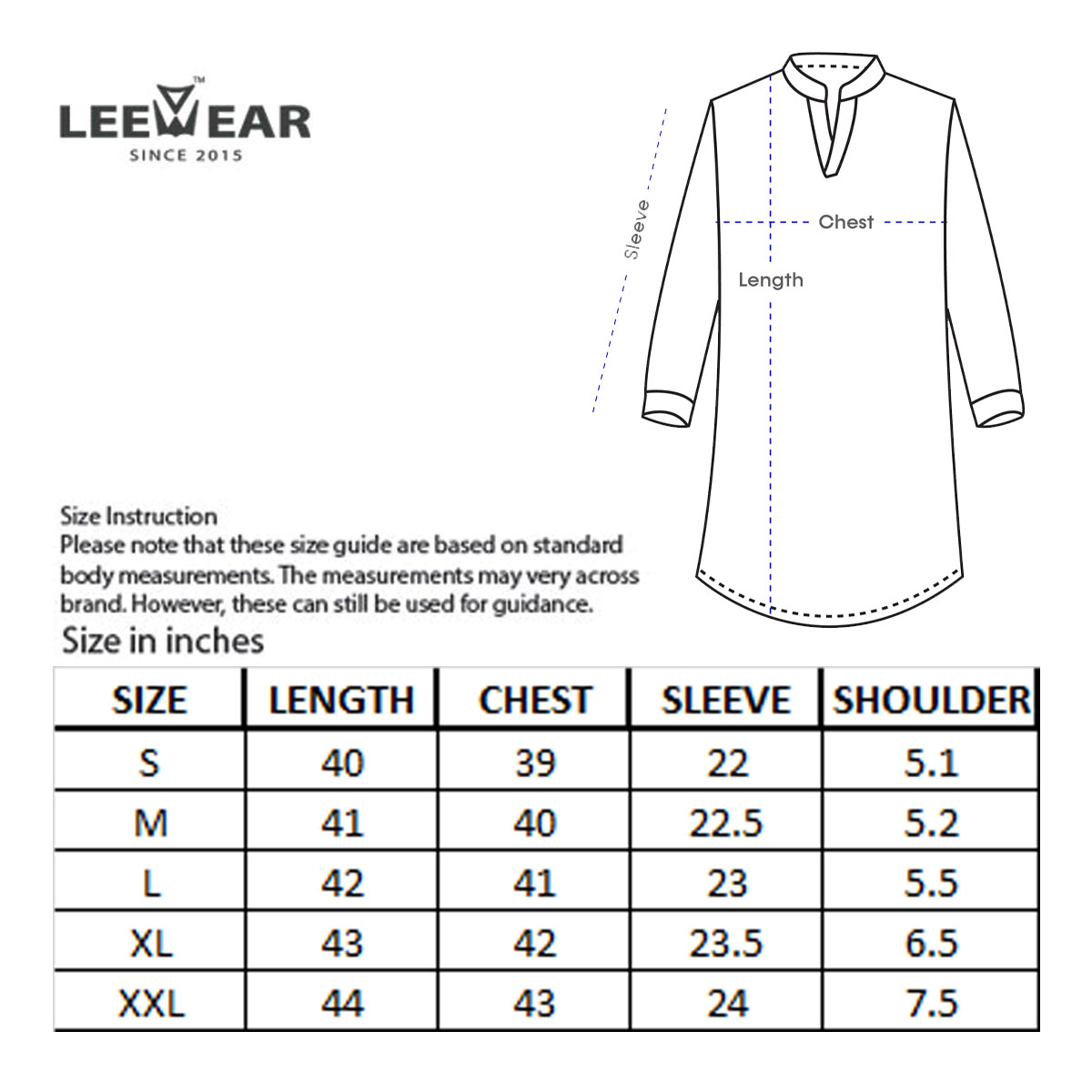 LeeWear men's embroidered design Punjabi kurta Imported Machine weave cotton fabrics Mandarin Collar Straight shape with regular style Short button placket Two side pockets Long regular sleeves PN21118. 