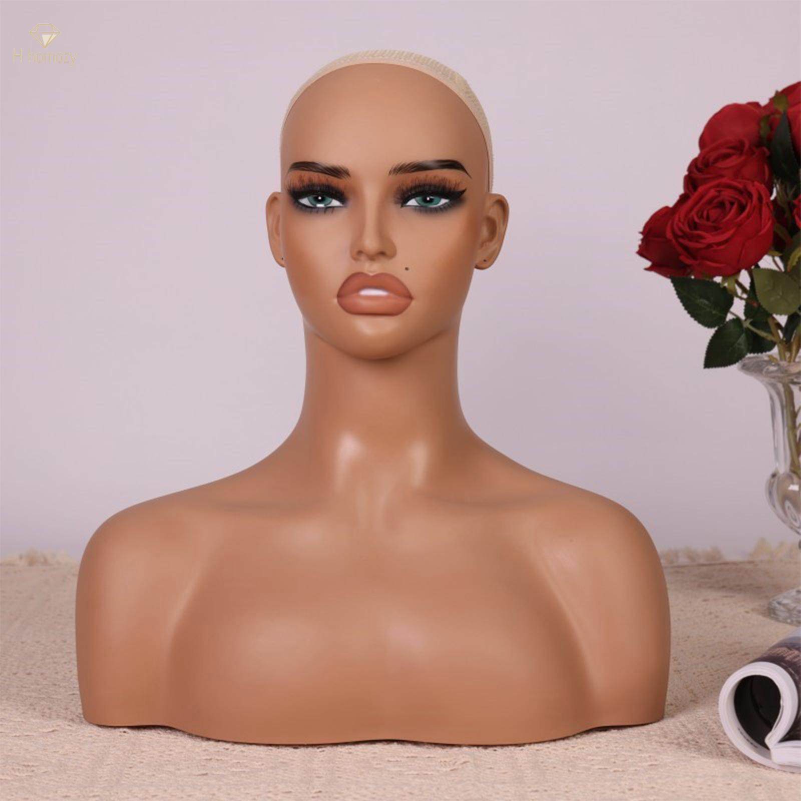 Mannequin Head PVC Showing Stand for Earrings Necklace Showcase