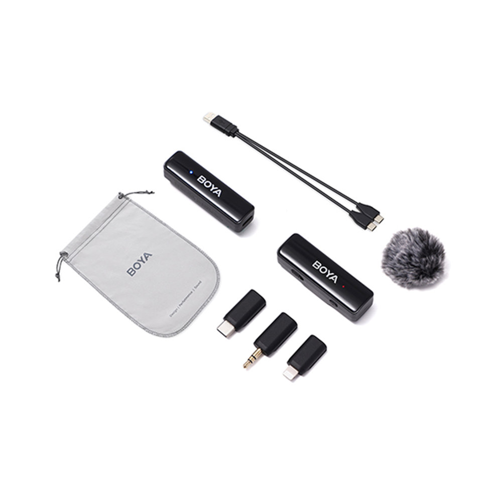 BOYA BOYALINK A1 All-In-One Design Wireless Microphone System - Fits All Scenarios - Ultra-Long Battery Life - Noise Reduction Function - Use While Charge - Dual-Channel Recording. 