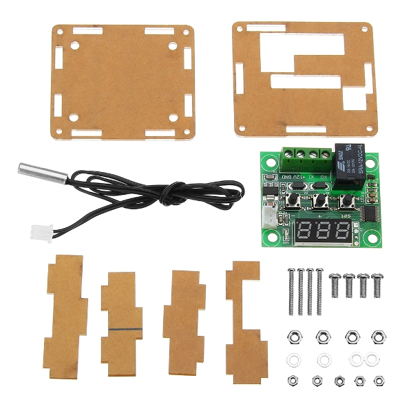 W1209 Circuit With W-1209 Case Shell , Digital Temperature Controller Circuit with Casing Clear Acrylic Case Shell. 