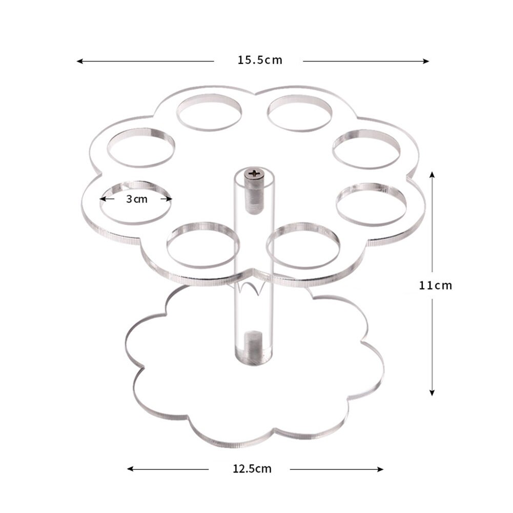 4 Holes Acrylic Ice Cream Cone Holder Tray Sushi Roll Display Stand Rack Sh667A. 