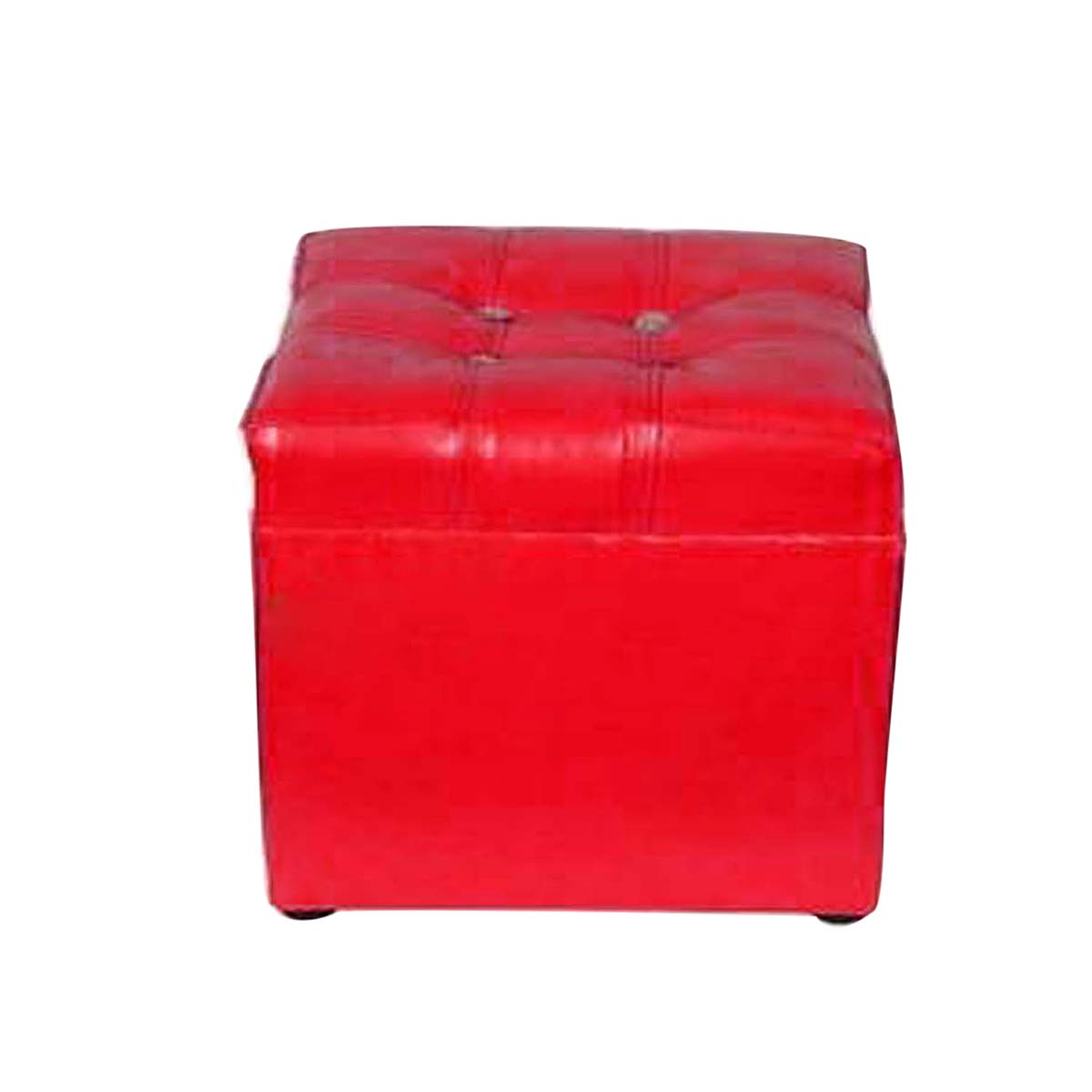 Dressing Table Stool square red color by furnizone home decor