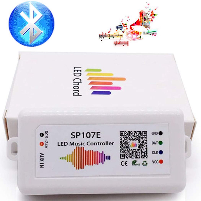4X WIFI RGB SP107E Pixel IC SPI Music Bluetooth Controller for WS2812 SK6812 SK9822 RGBW APA102 LPD8806 Strip DC5-24V. 