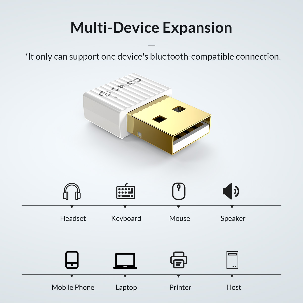 ORICO USB Bluetooth 5.0 Dongle Adapter Mini Wireless Mouse Music Audio Receiver Transmitter for PC Speaker Mouse Laptop. 