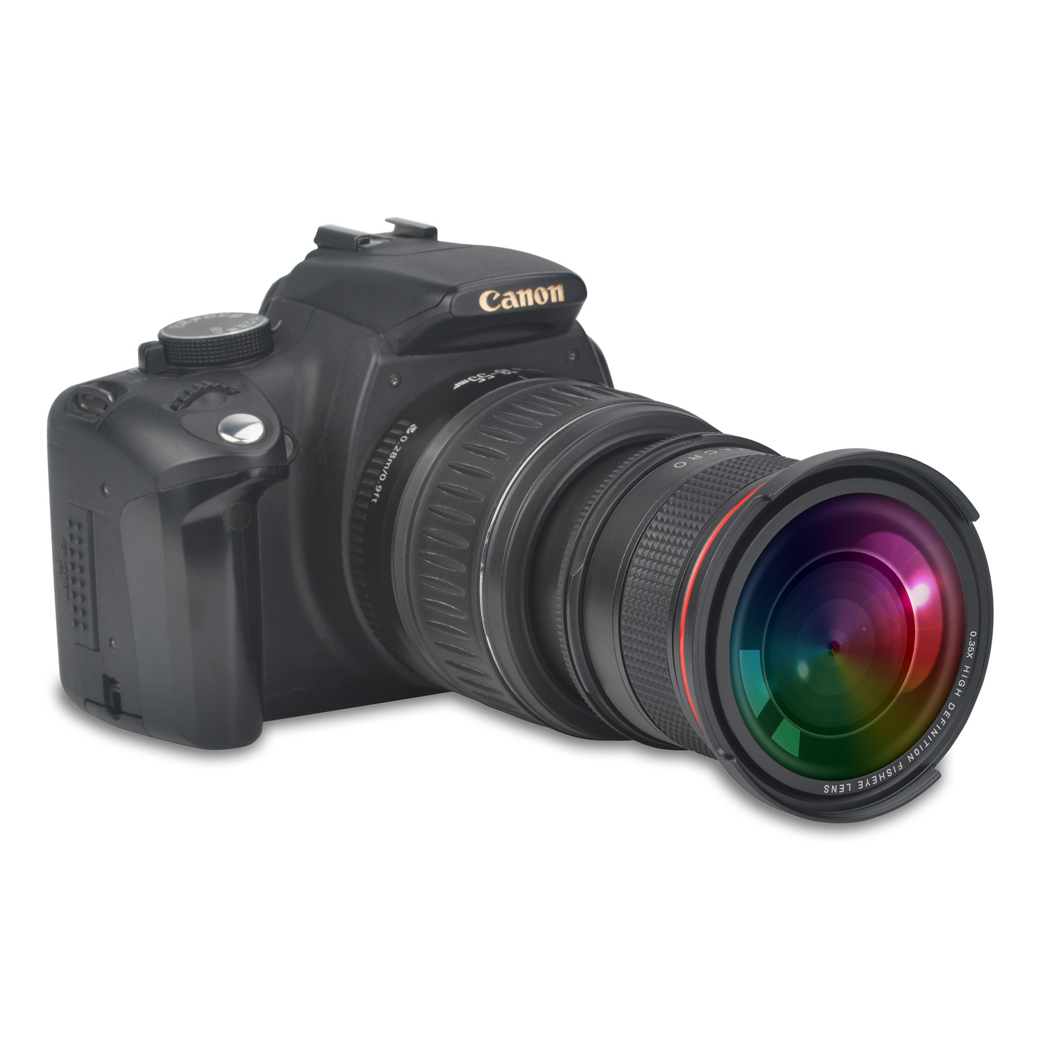 55MM 0.35x HD Fisheye Wide Angle Lens (w/Macro Portion) for Nikon D3400,D5600 and Sony Alpha A7 A7R A7S A6300 A6400 A6500. 