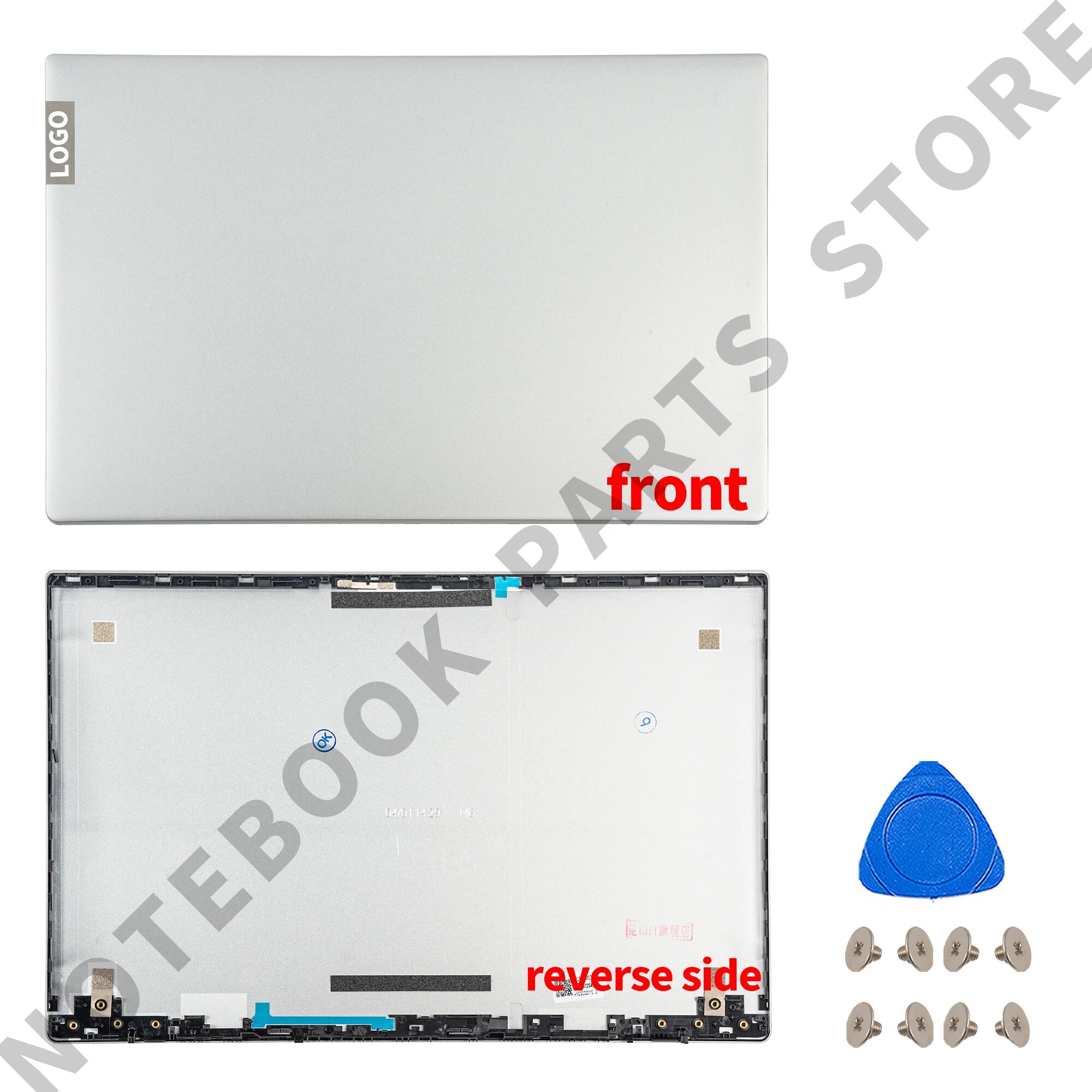 New For Lenovo IdeaPad S340-15 S340-15IWL S340-15API LCD Back Cover/Front Bezel/Hinge Cover/Palmrest/Bottom Case/HInges Silver. 