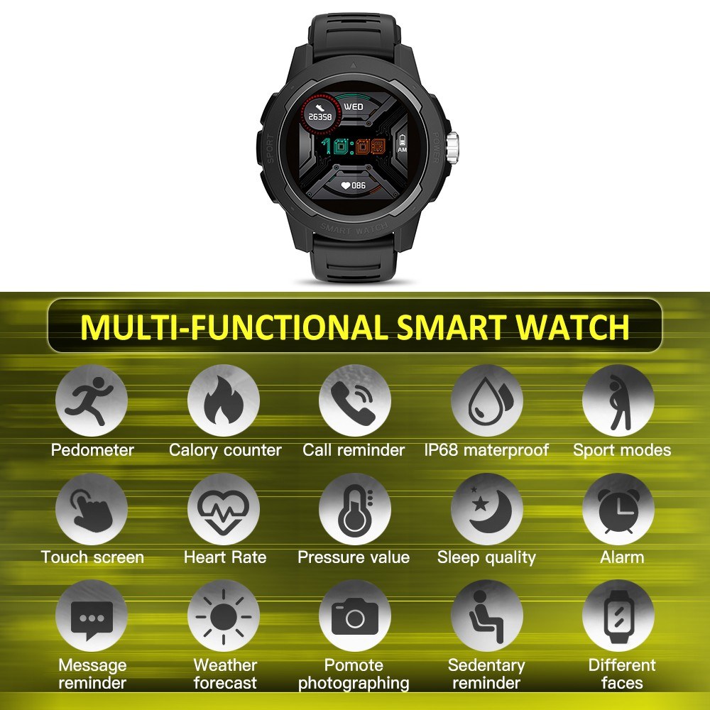 NORTH EDGE Mars 2 Touch Screen Intelligent Watch with Heart Rate Monitor. 