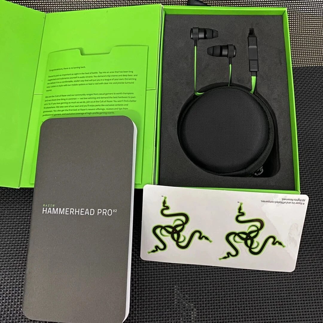Headphones for Razer Hammerhead Pro V2 Earphone with Mic Headset