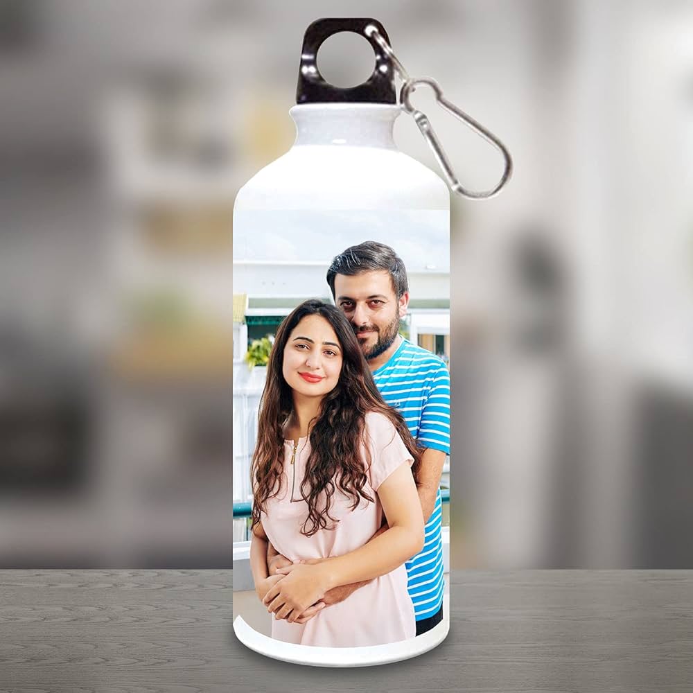 Customize Aluminum Water bottle can be Printed with Your Company Logo, Photo or any design of Your choice. (600 ml)Note: Delivery charge included with product price.
