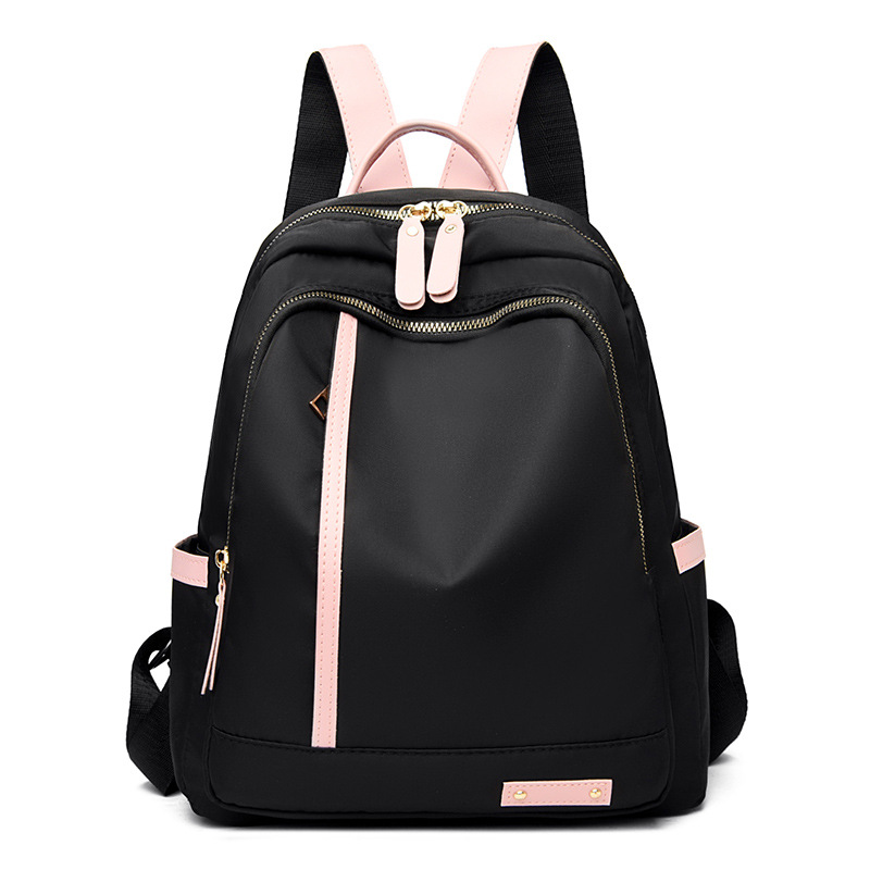 2024 New Oxford Cloth Backpack Women's Large Capacity Korean Version Versatile College Style Backpack Waterproof Lightweight Travel Bag