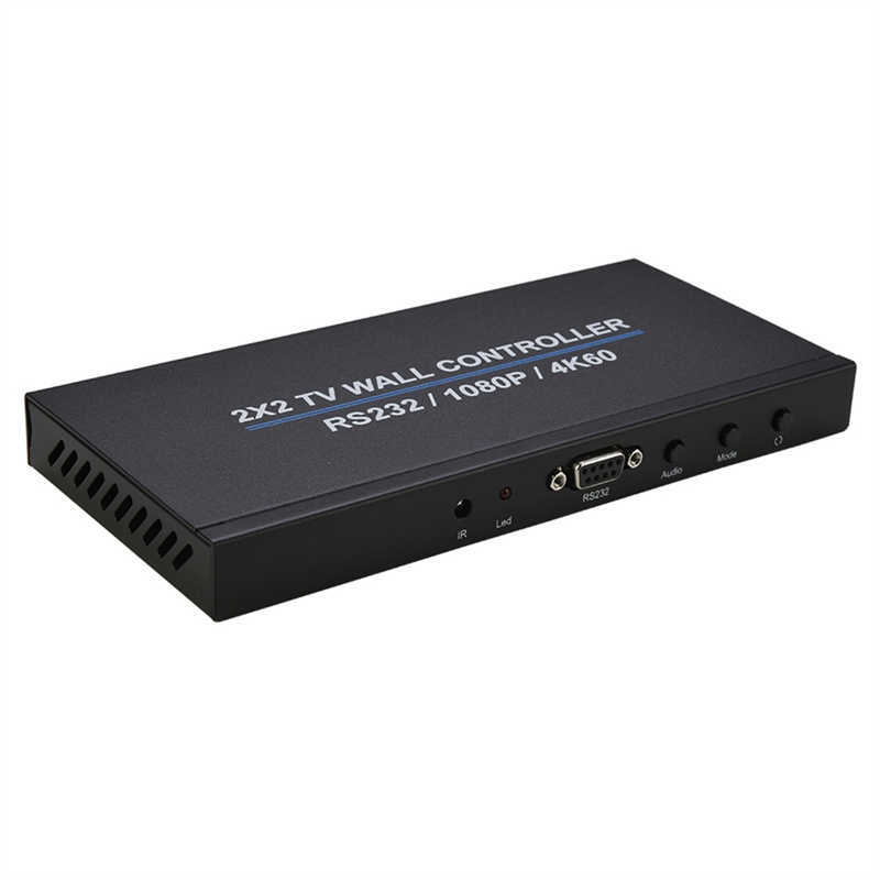 LKPCIGCXM 4K 60Hz 2X2 -Compatible Video Wall Controller Video Wall Processor 4 Channel TV Stitching Box TV Splicer EU Plug