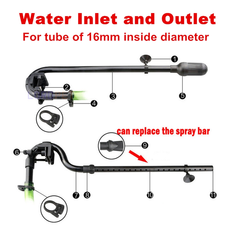 External Aquarium Filter Canister Input Output Tube Rain Pipe For Sunsun 302B 303B Filter with 16/22mm Tube. 