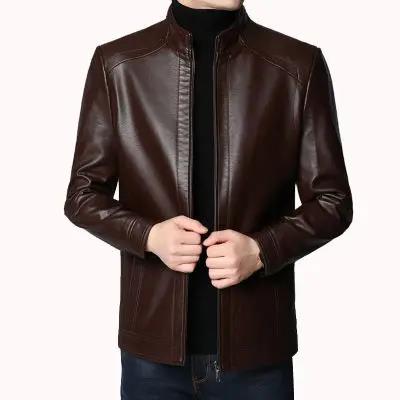 Erkekler moda ince deri ceket Streetwear rahat Blazer ceketler erkek giyim erkekler deri takım ceket erkekler Slim Fit Blazer ceket. 