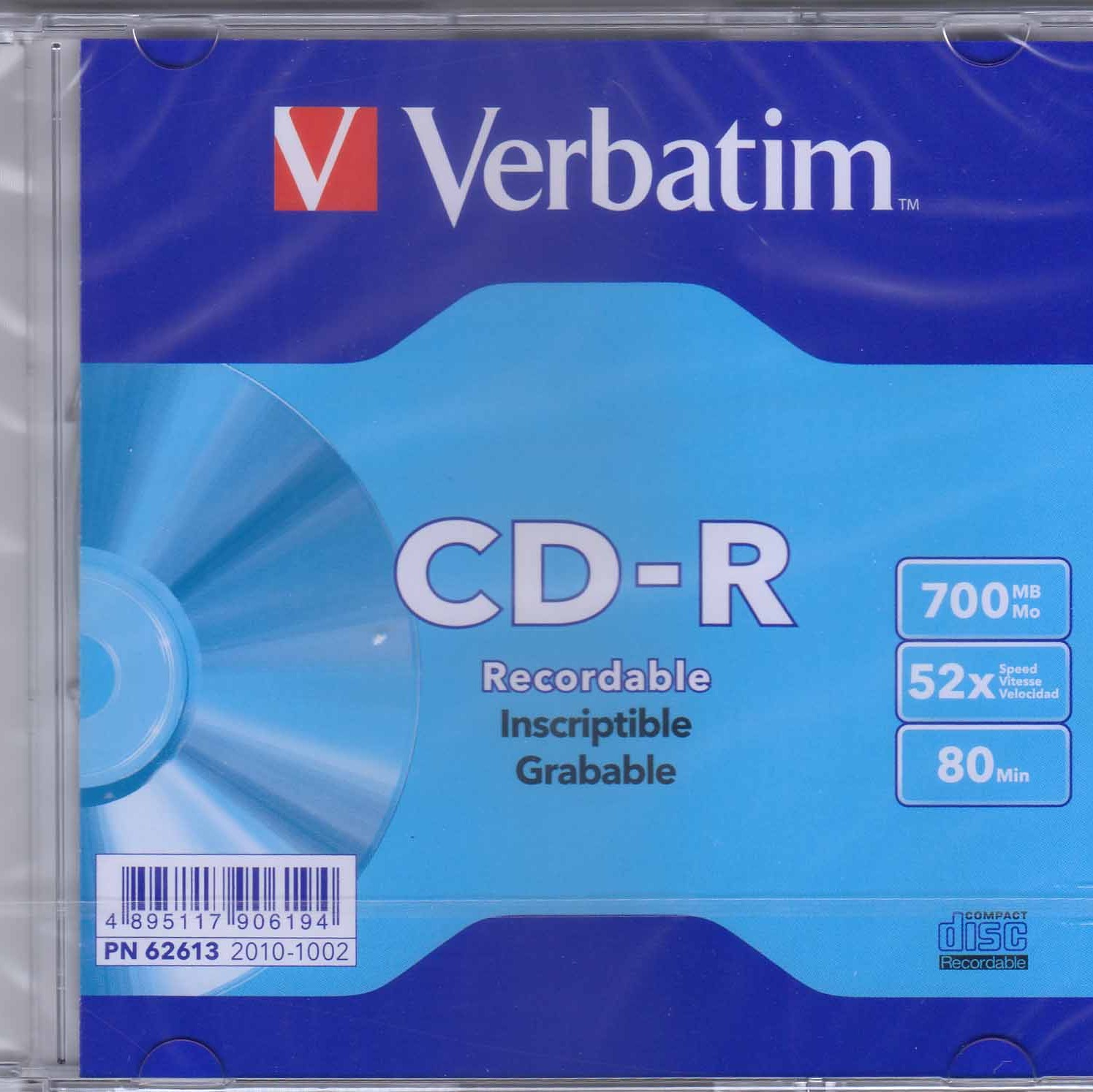Verbatim CD-R 700MB80Min (Blank CD)_1Pcs. 