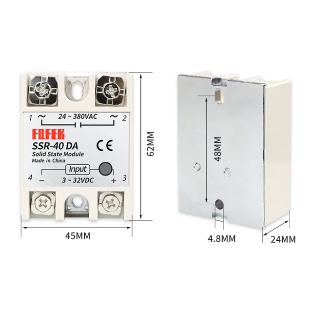 Solid State Relay Ssr-40Da Dc To Ac 40A Single Phase Relay - Power Bank Circuit - power bank circuit. 