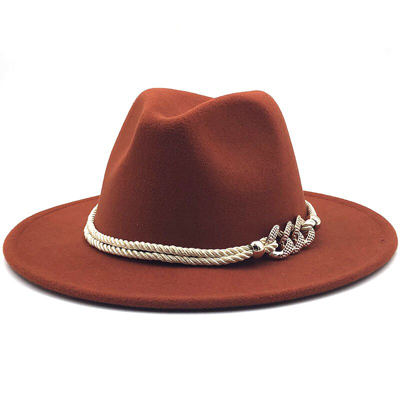 Top Hat Panama Solid Felt Fedoras Hat 