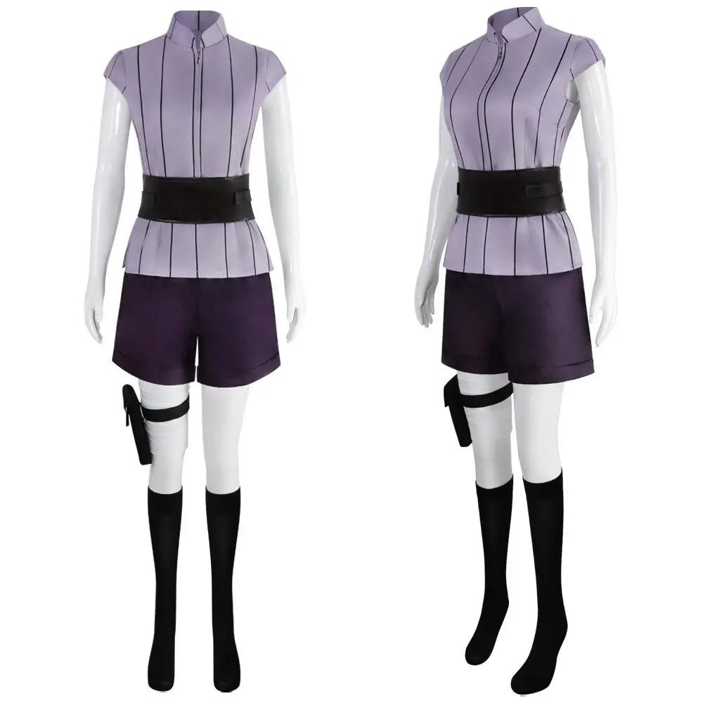 Hyuga Hinata Cosplay Costume Wig Women Outfits Halloween Carnival Party Suit Hyuuga Ninja Cosplayer Purple Long Cute Wig. 