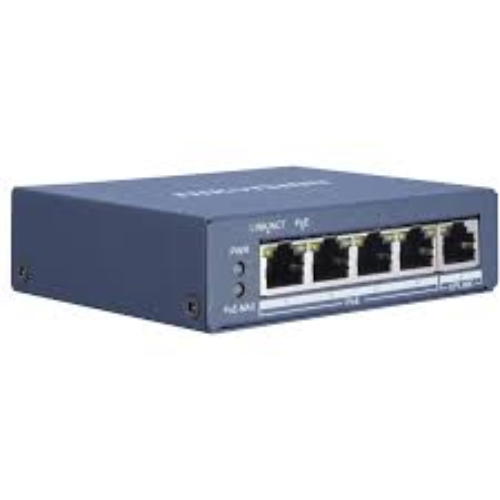 Hikvision DS-3E0505P-E/M 4 Port Gigabit Unmanaged POE Switch. 