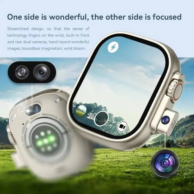 HW Ultra 2 Call Smartwatch 5G Android Syetem Dual Camera Wifi 4GB Ram + 64GB Storage Memory. 